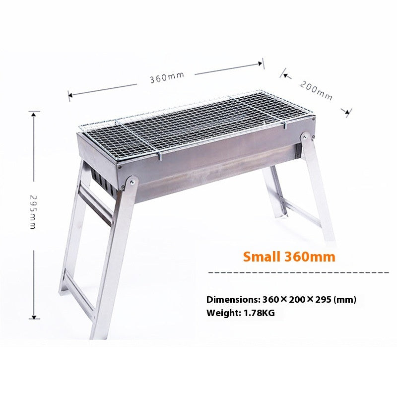 Portable Folding Charcoal Outdoor Barbecue Grill Cooking Unit