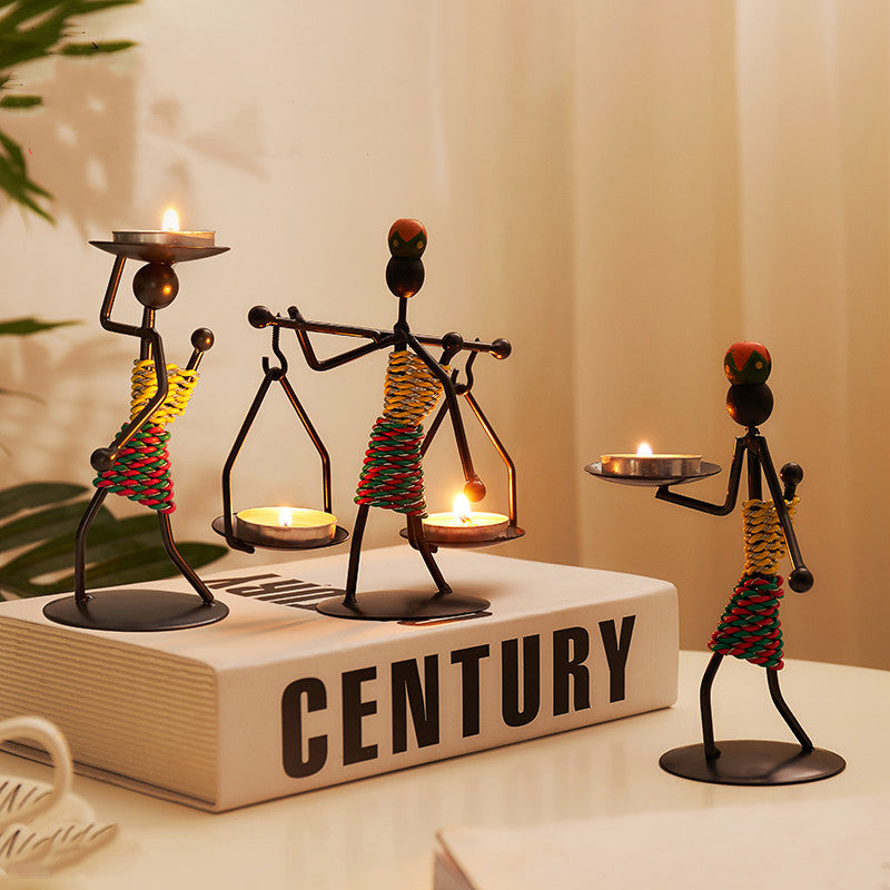 Creative Iron Candle Holder For Home Kitchen And Restaurant Decoration