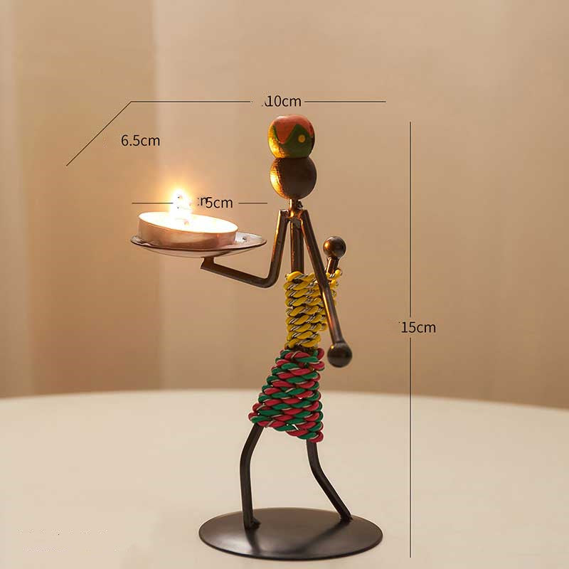 Creative Iron Candle Holder For Home Kitchen And Restaurant Decoration