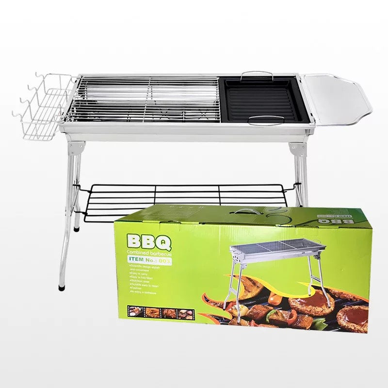 Foldable Stainless Steel BBQ Grill For Outdoor Barbecue Cooking Tools