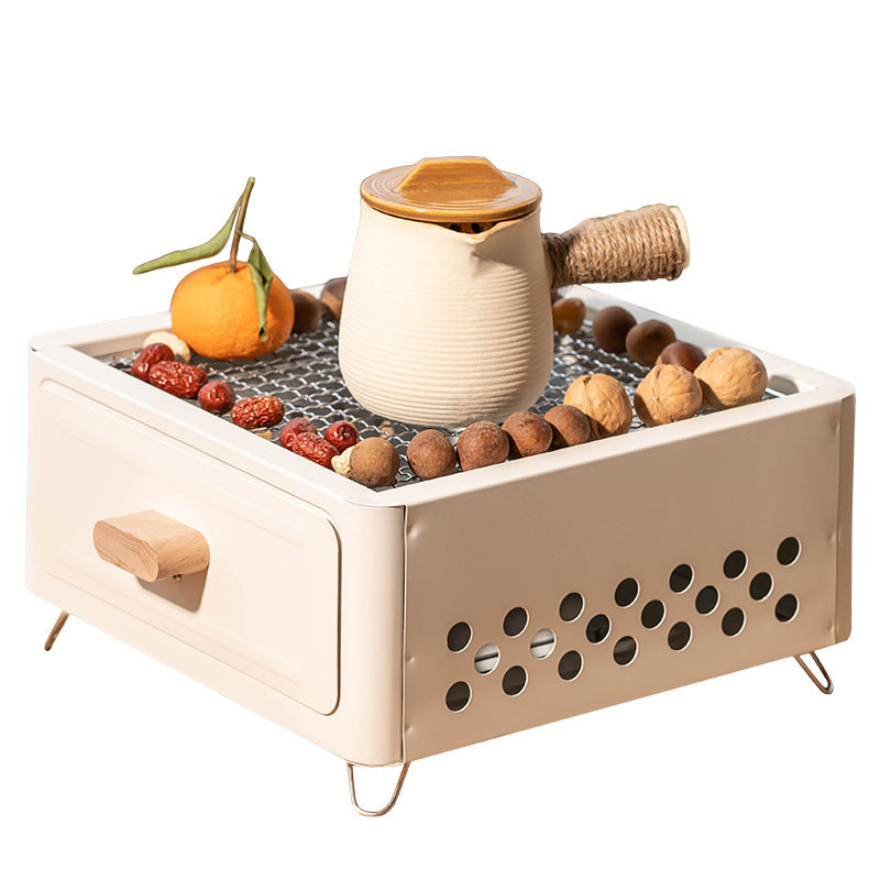 Square Outdoor Courtyard Charcoal Barbecue Grill Oven Unit