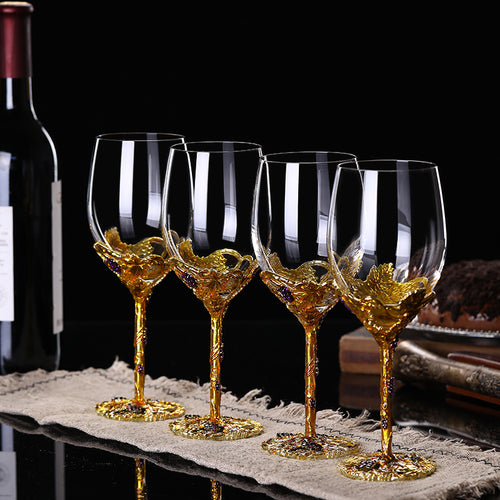 European Style Crystal Glass Decanter And Elegant Goblet Set