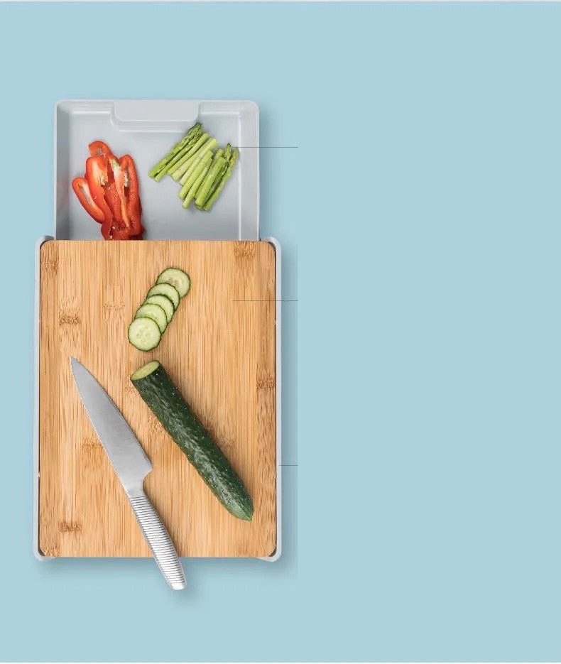 Large Bamboo Kitchen Cutting Board Natural Wood Board