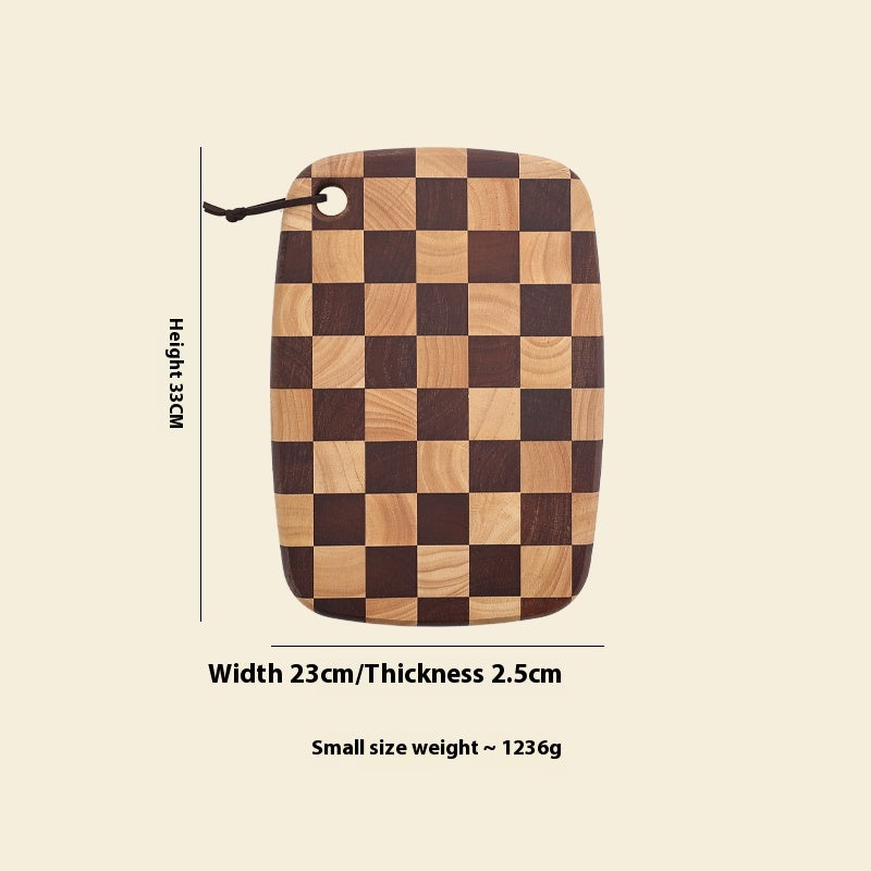 Acacia Mangium Solid Wood Chessboard Grid Cutting Board