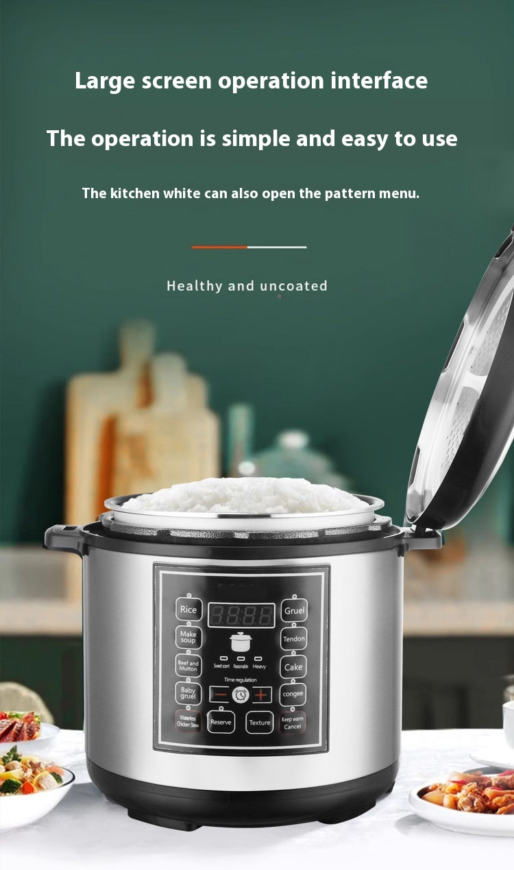 5L Multi Function Intelligent Pressure Rice Cooker With Timer Household