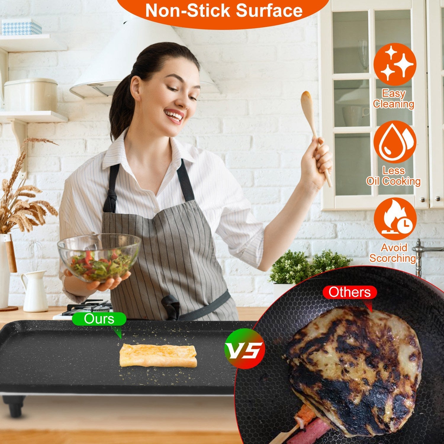1Pc Electric Barbecue Grill Hot Plate Cooking BBQ Griddle Non Stick