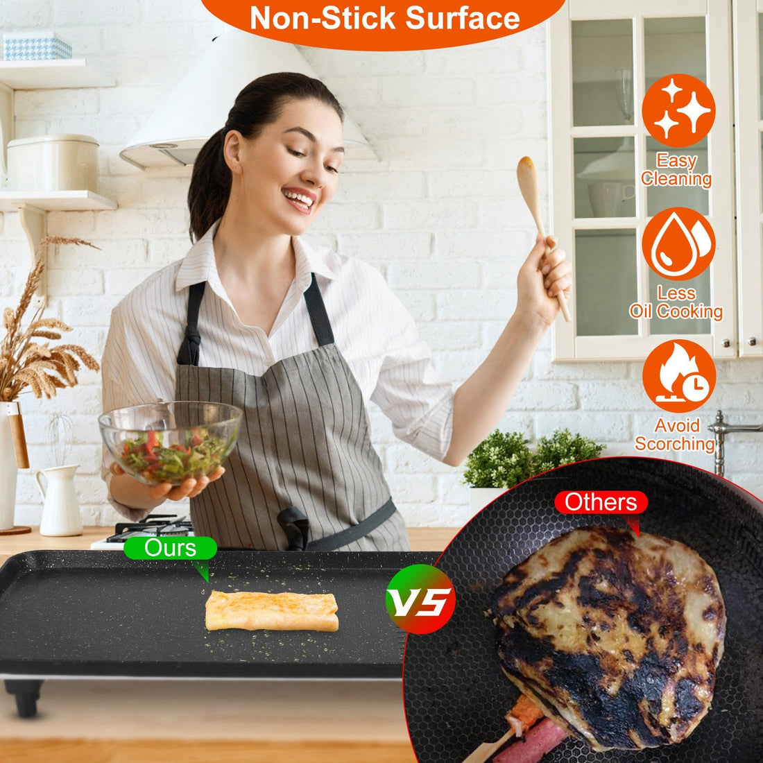 1Pc Electric Barbecue Grill Hot Plate Cooking BBQ Griddle Non Stick
