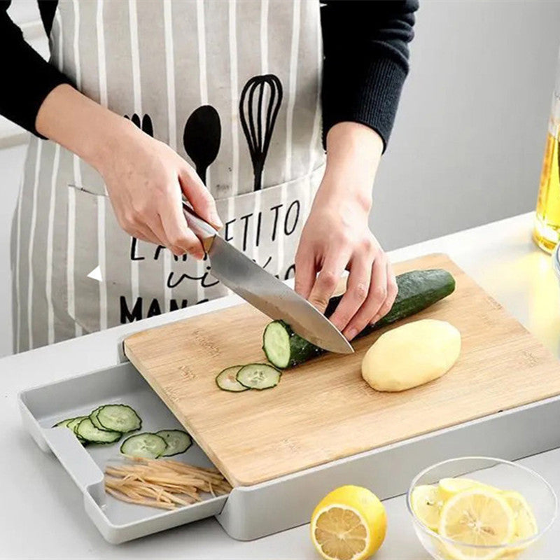 Large Bamboo Kitchen Cutting Board Natural Wood Board