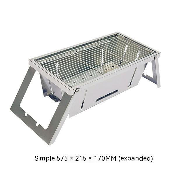 Heavy Duty Foldable Stainless Steel Outdoor Barbecue Grill