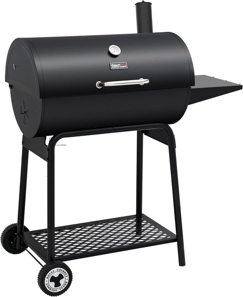30 Inch Barrel Charcoal Grill With 627 Square Inches Cooking Space