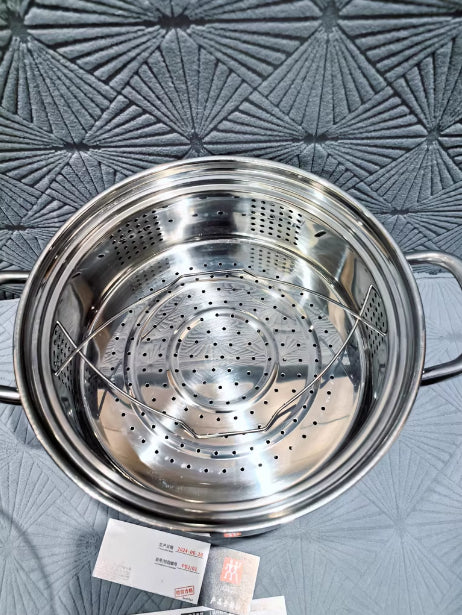 304 Stainless Steel Thickened Stock Pot Large Capacity Double Ear Cooking Pot