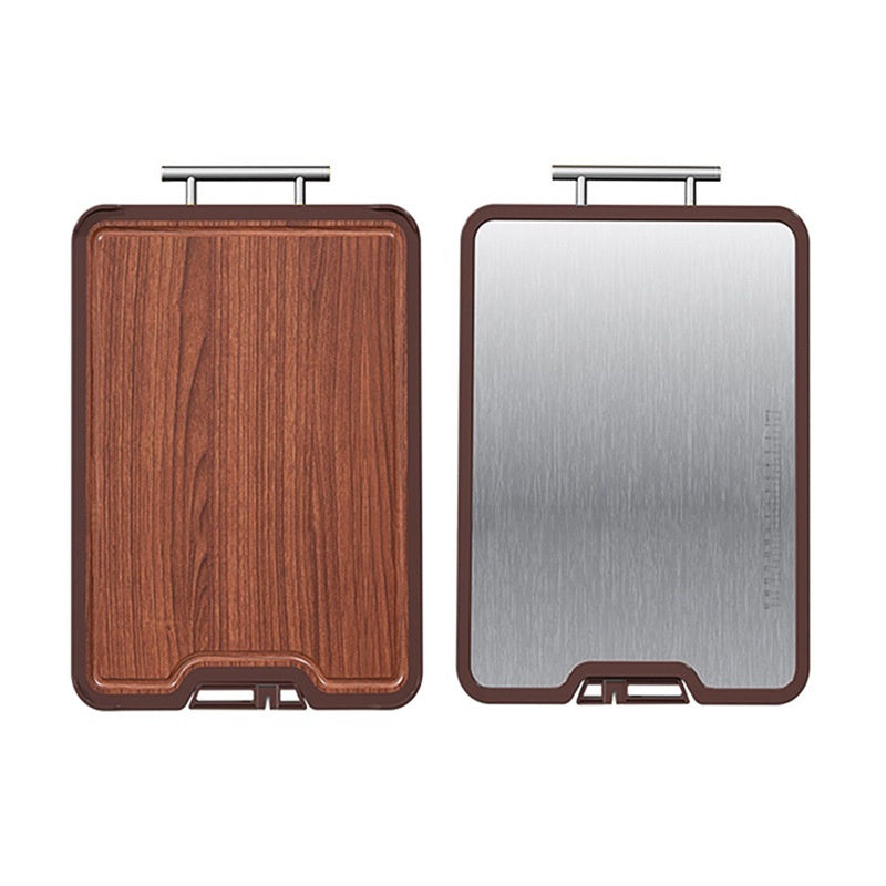 Stainless Steel Ebony Double-Sided Cutting Board