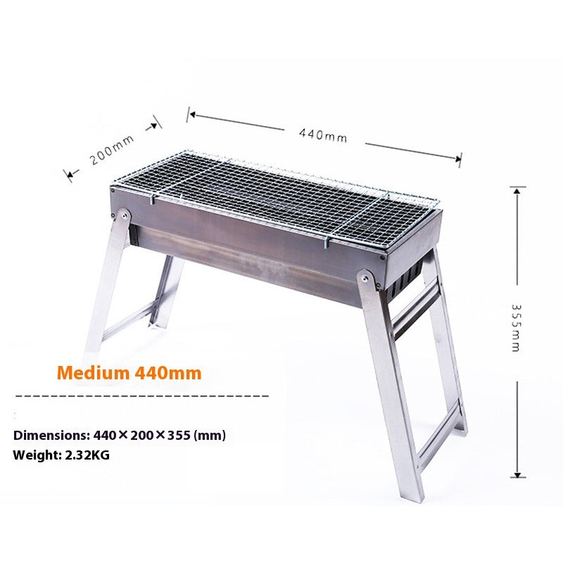 Portable Folding Charcoal Outdoor Barbecue Grill Cooking Unit