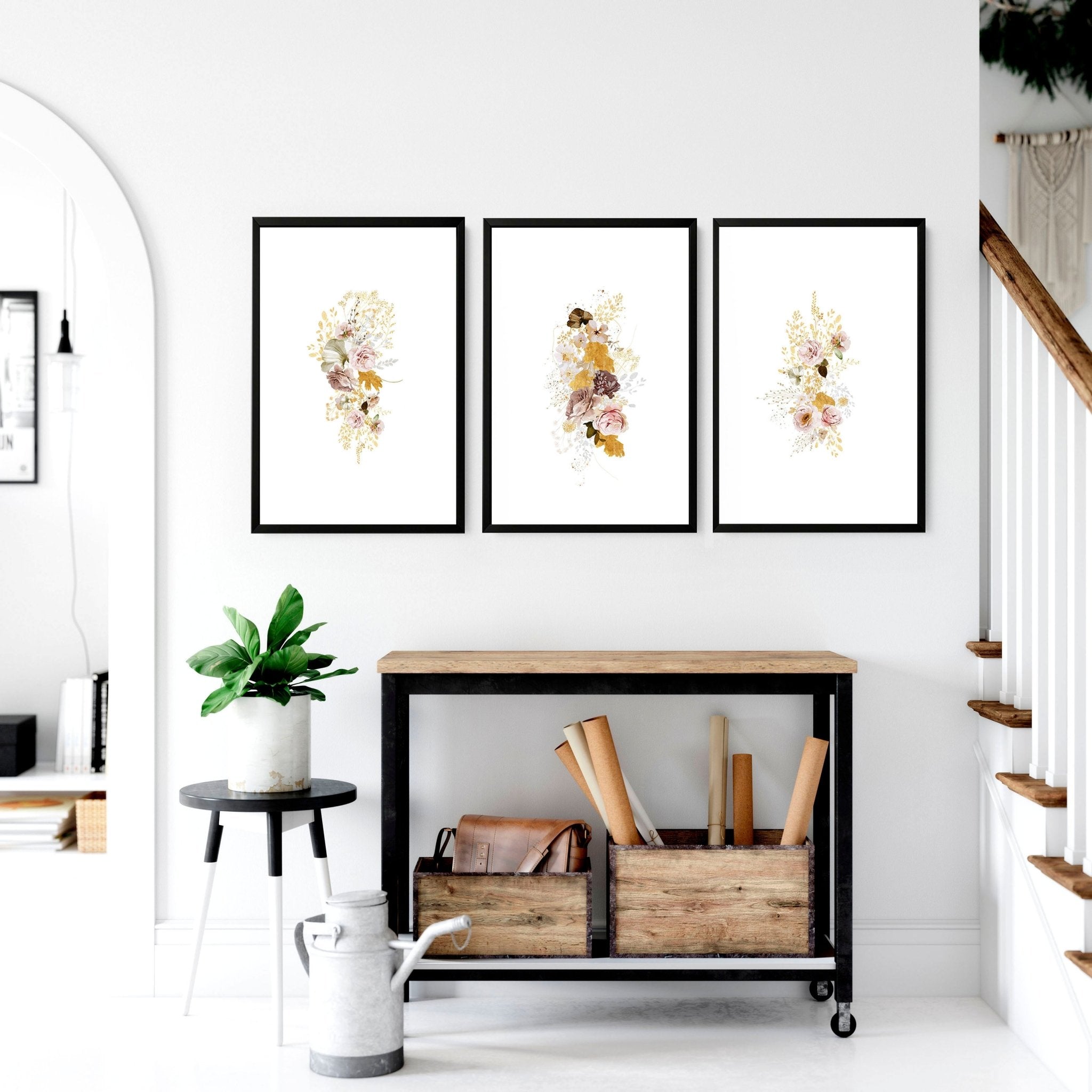 Kitchen Wall Decor Ideas – Set of 3 Botanical Prints