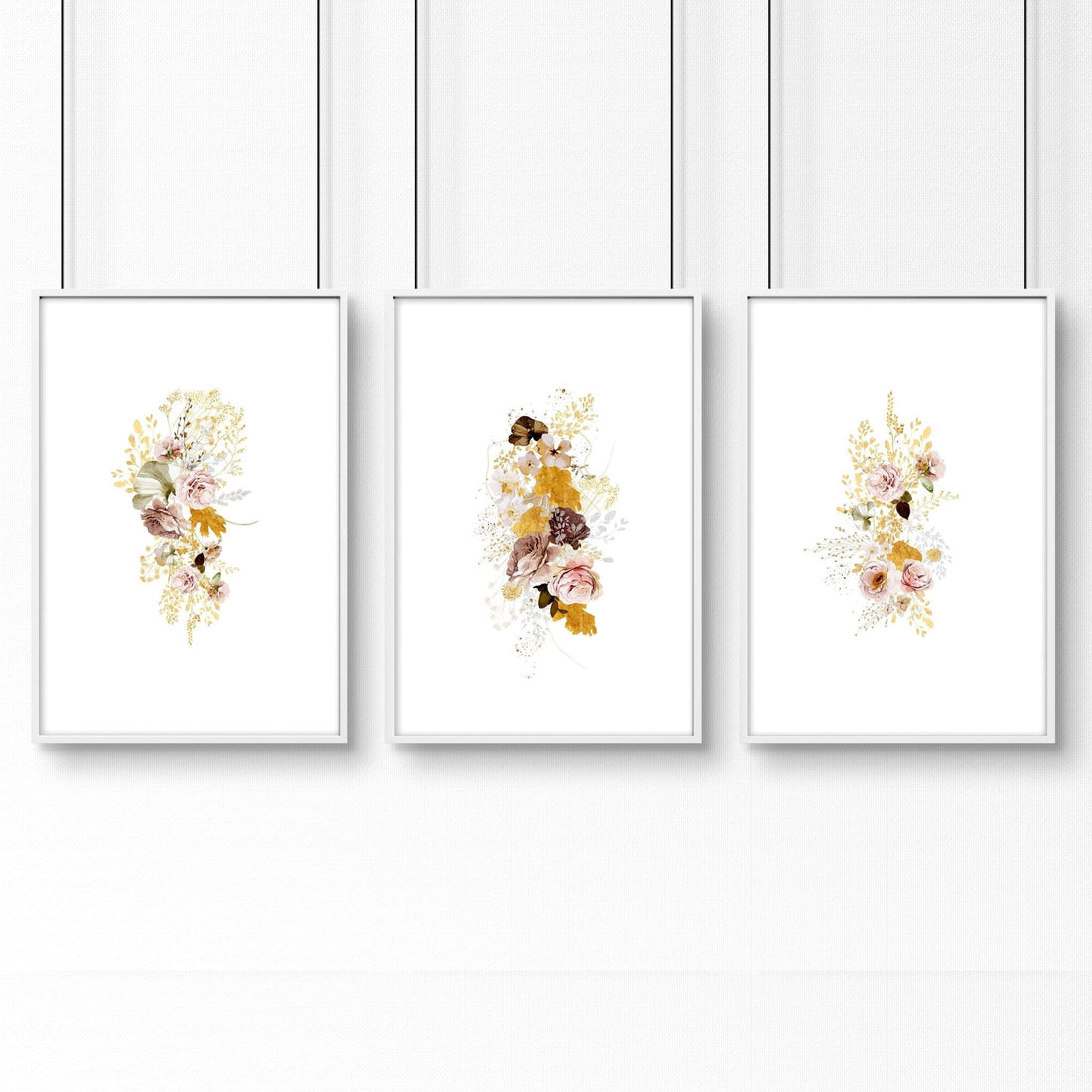 Kitchen Wall Decor Ideas – Set of 3 Botanical Prints
