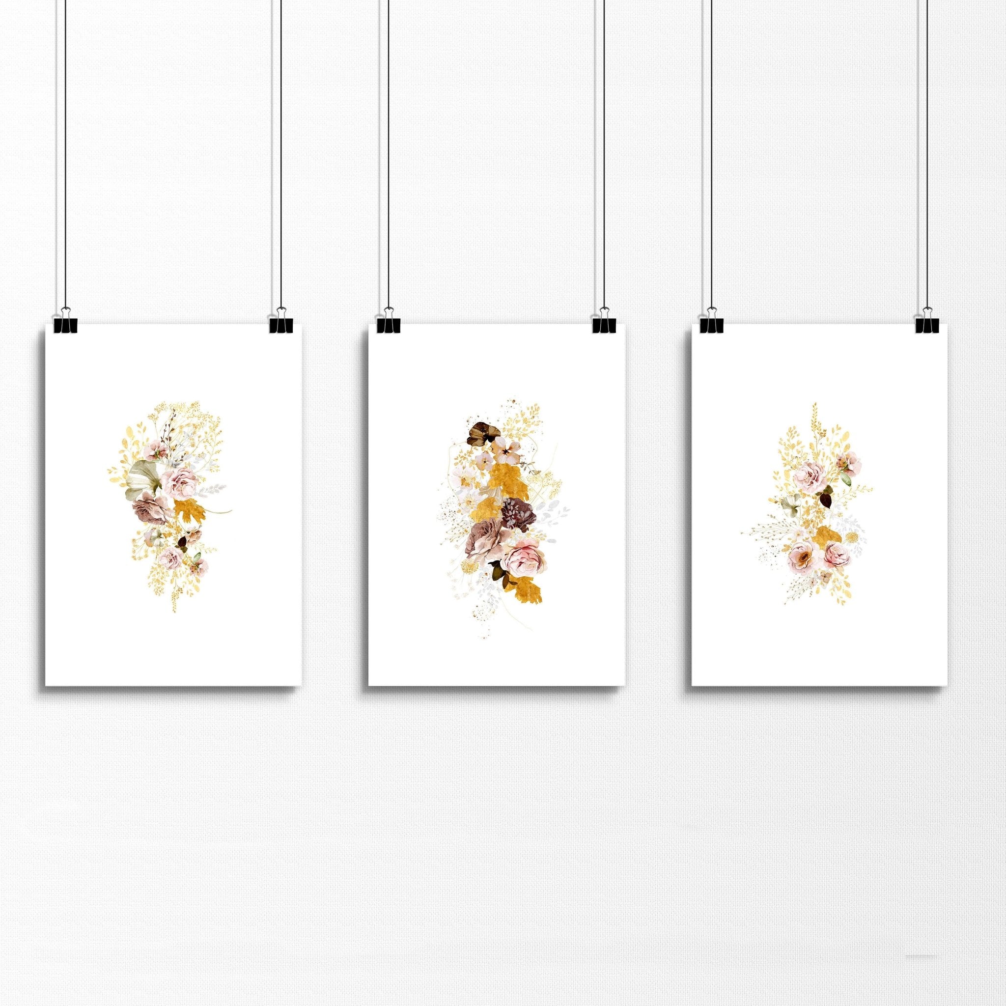 Kitchen Wall Decor Ideas – Set of 3 Botanical Prints