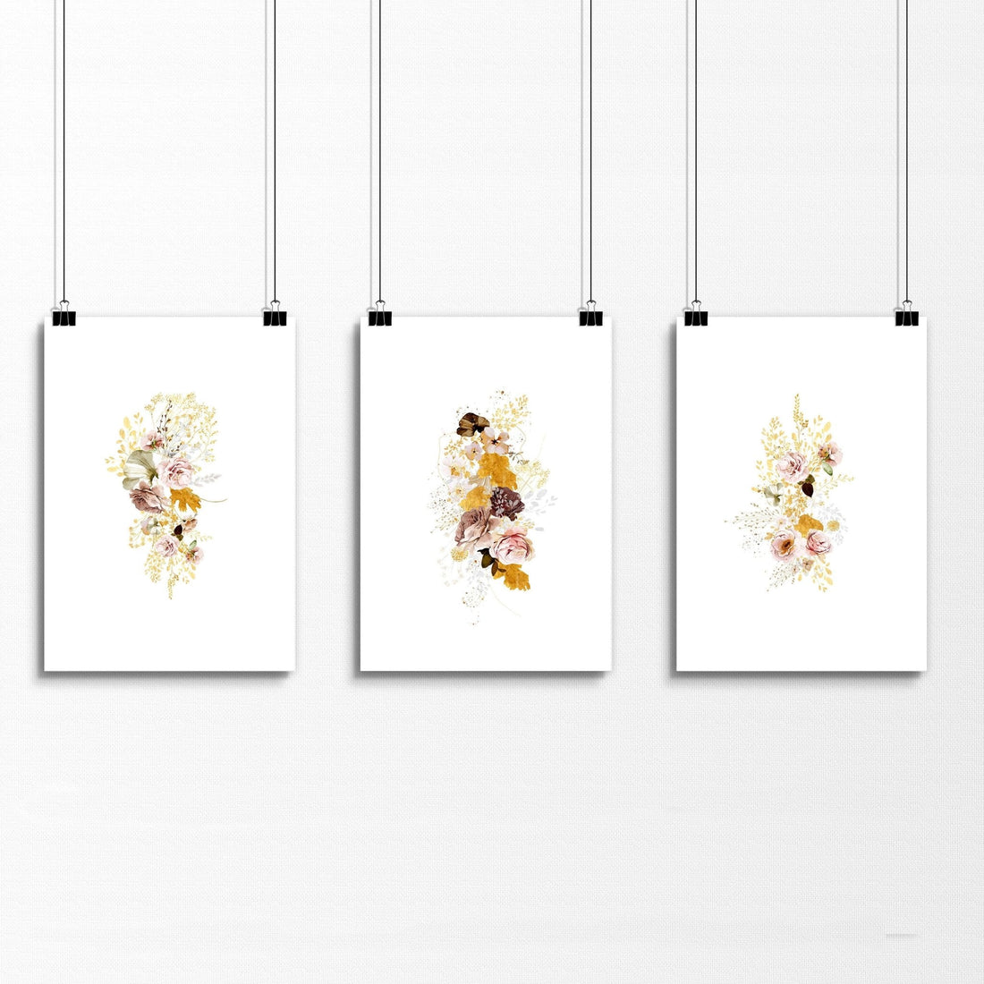 Kitchen Wall Decor Ideas – Set of 3 Botanical Prints