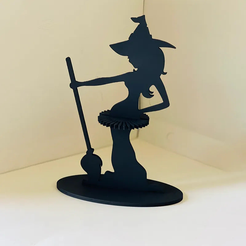 Wooden Halloween Witch Napkin Holder For Kitchen And Restaurant Decoration