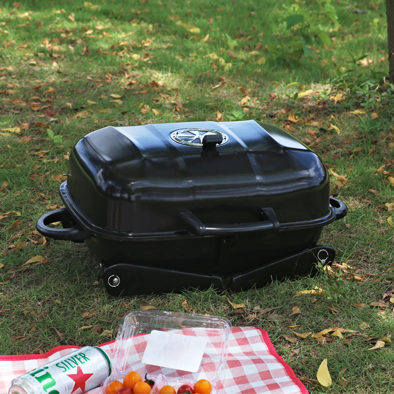 Portable Foldable Mini Hamburger Outdoor Barbecue Grill