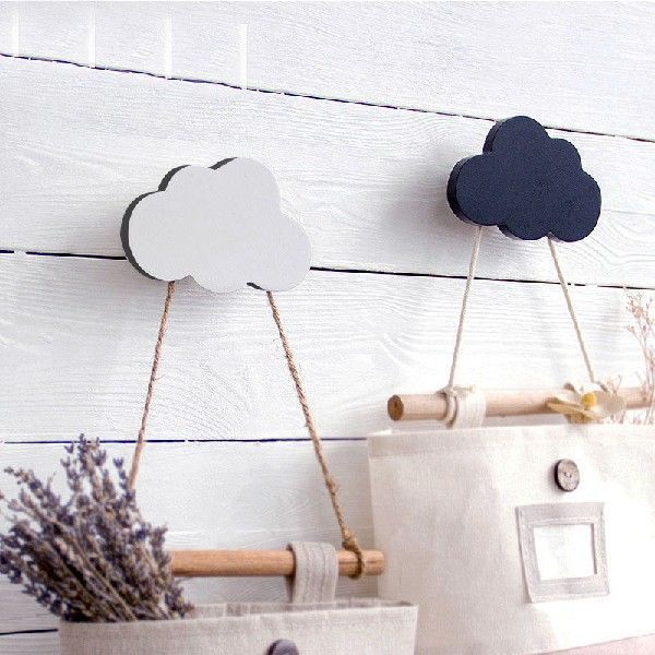 Wooden Wall Mounted Hooks For Kitchen And Room Storage Decor