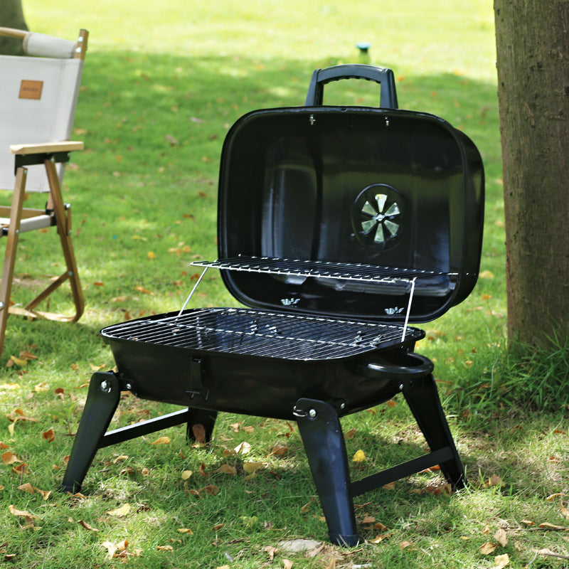 Portable Foldable Mini Hamburger Outdoor Barbecue Grill