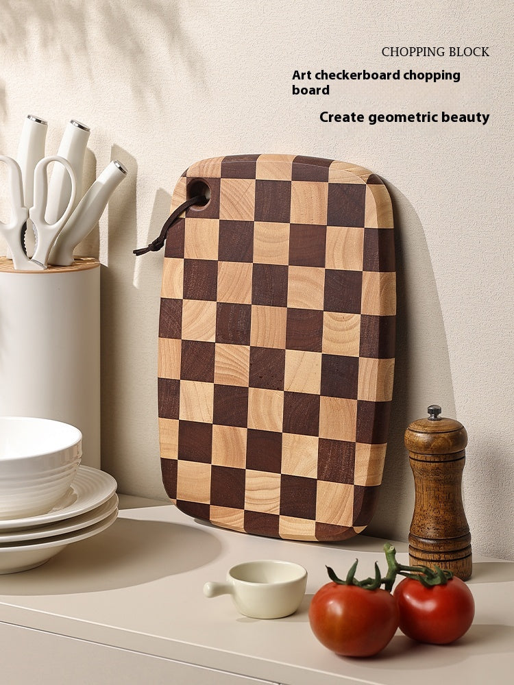 Acacia Mangium Solid Wood Chessboard Grid Cutting Board