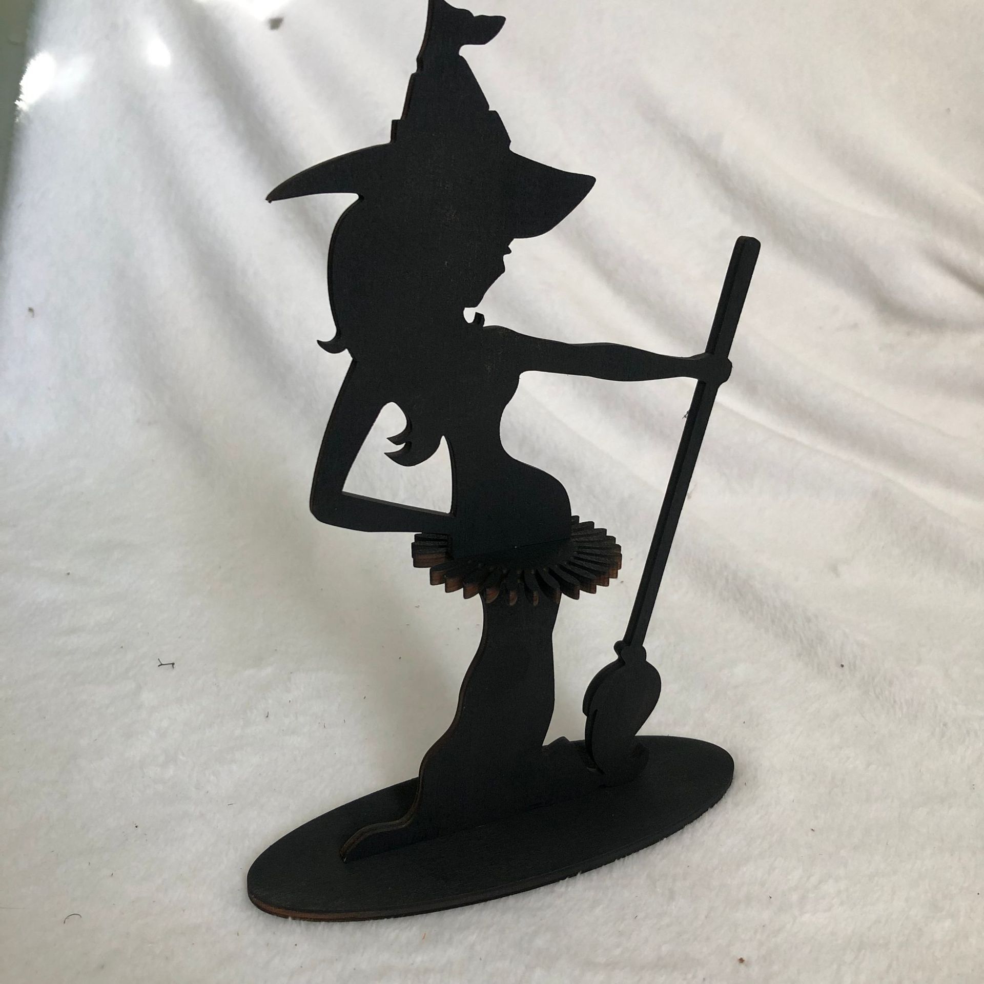 Wooden Halloween Witch Napkin Holder For Kitchen And Restaurant Decoration