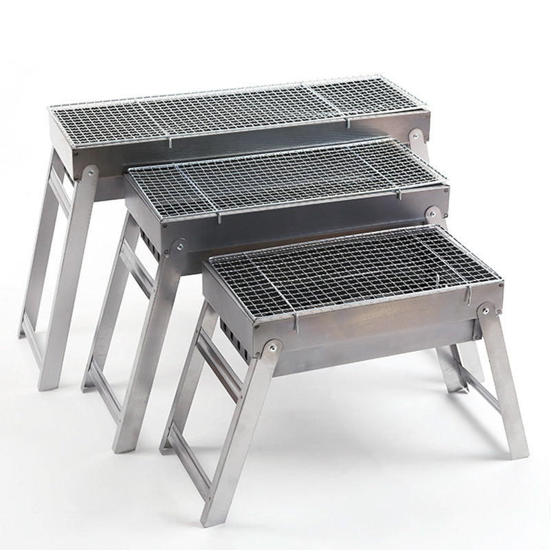 Portable Folding Charcoal Outdoor Barbecue Grill Cooking Unit