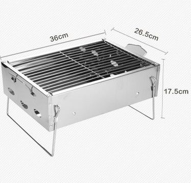 Portable Stainless Steel Charcoal Barbecue Grill Household Cooking Unit