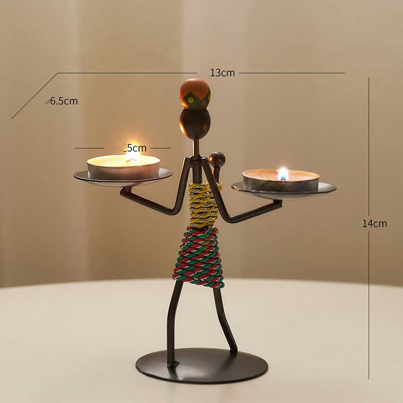 Creative Iron Candle Holder For Home Kitchen And Restaurant Decoration