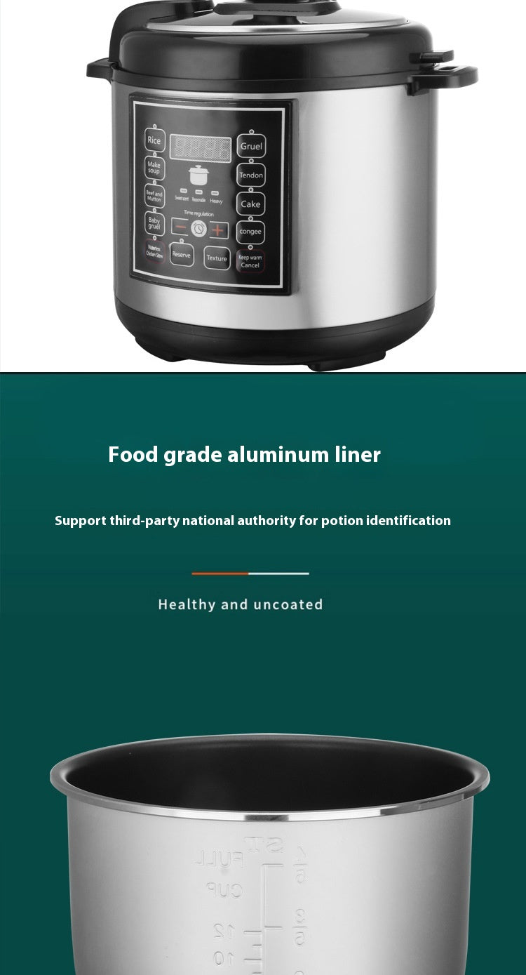 5L Multi Function Intelligent Pressure Rice Cooker With Timer Household