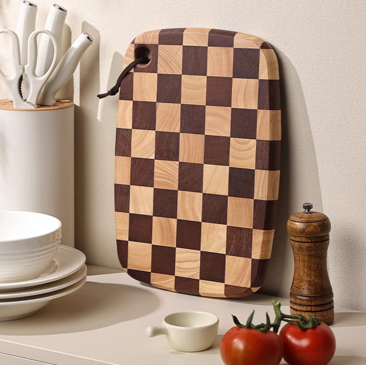 Acacia Mangium Solid Wood Chessboard Grid Cutting Board