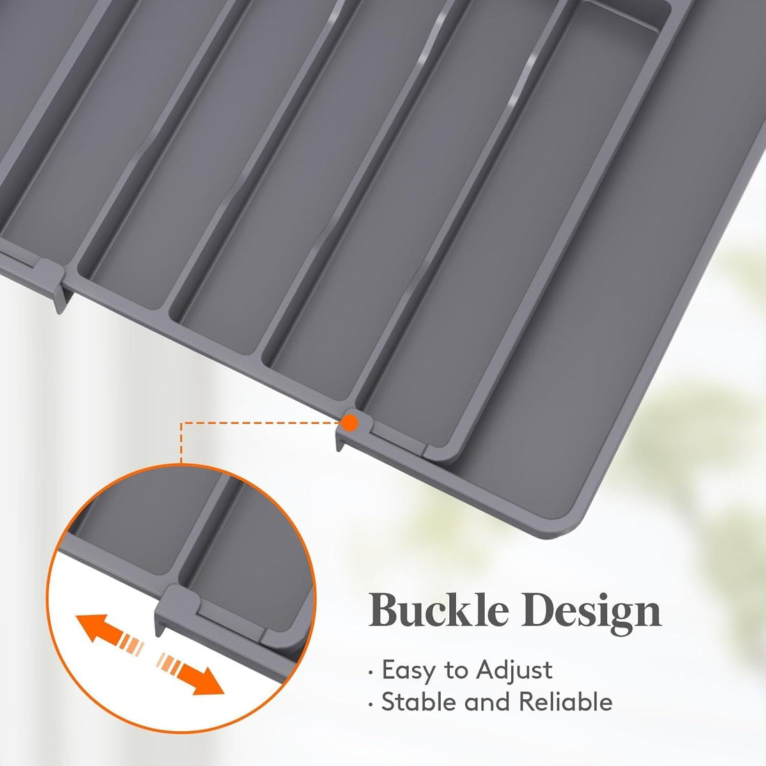Silverware Drawer Organizer, Expandable Utensil Tray for Kitchen, BPA