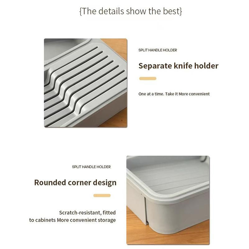 Knife and Fork Storage Box, Expandable Kitchen Drawer Storage Box,