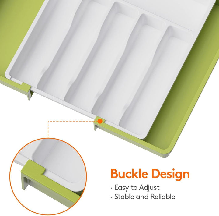 Silverware Drawer Organizer, Expandable Utensil Tray for Kitchen, BPA