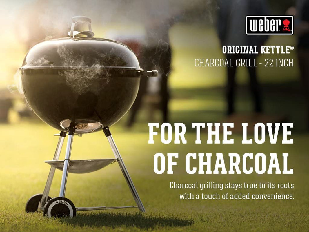 Weber Original Kettle 22 Inch Charcoal Grill With Classic Dome Design