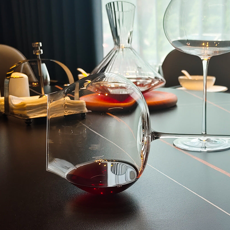 Hand Blown Crystal Glass Goblet For Elegant Home Use