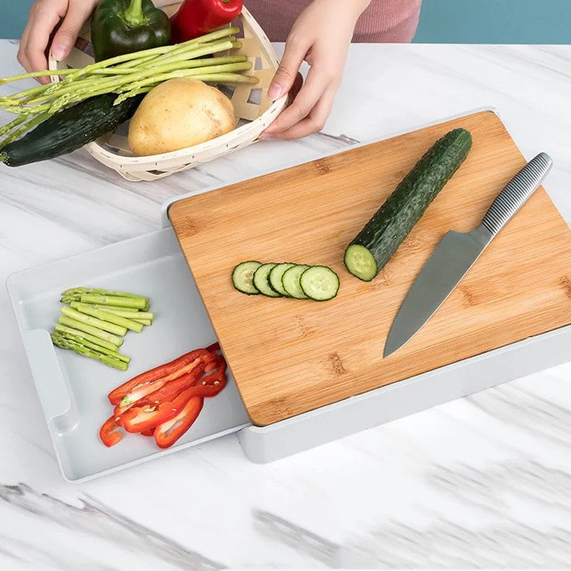 Large Bamboo Kitchen Cutting Board Natural Wood Board