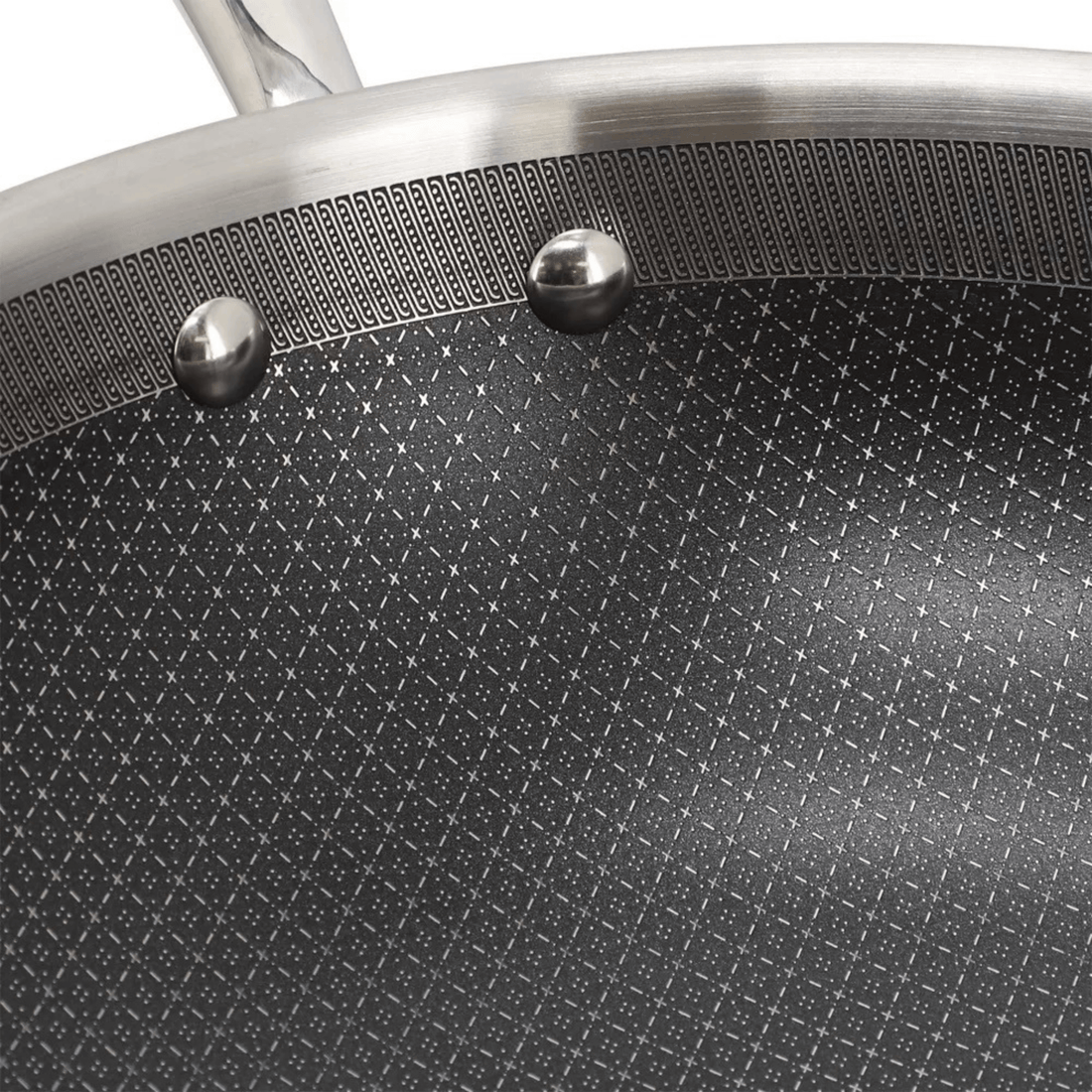 Better Chef 12.5-Inch 3-Ply Stainless Steel Nonstick Wok with Lid