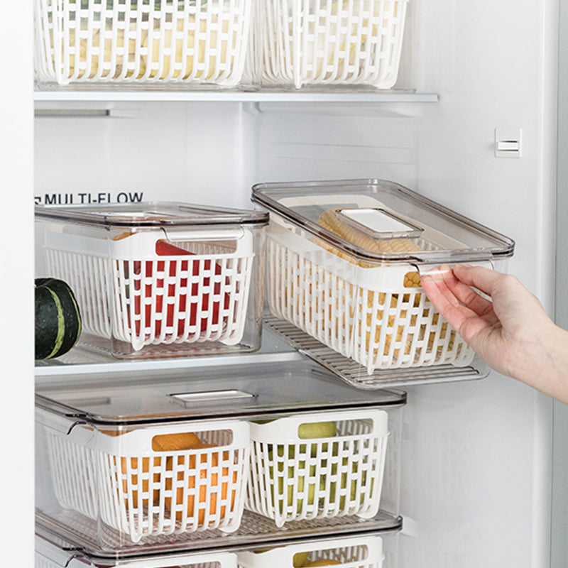Lidded Refrigerator Freezer Storage Kitchen Food Organizer Box