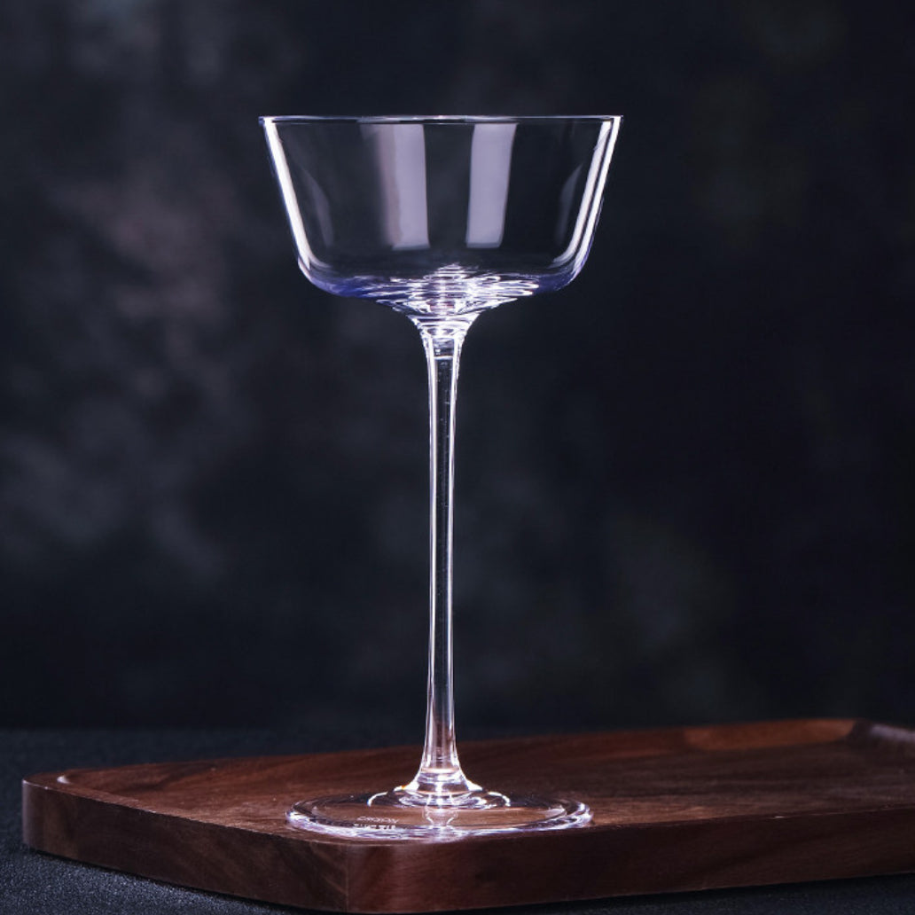 Crystal Glass Stemmed Cocktail Goblet For Elegant Home Use