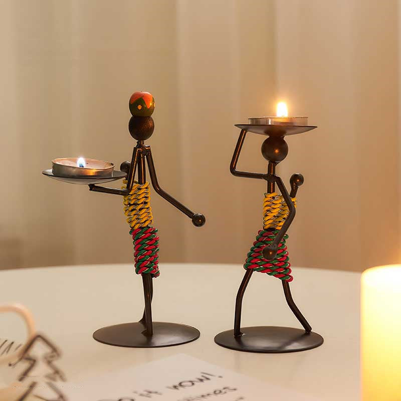 Creative Iron Candle Holder For Home Kitchen And Restaurant Decoration