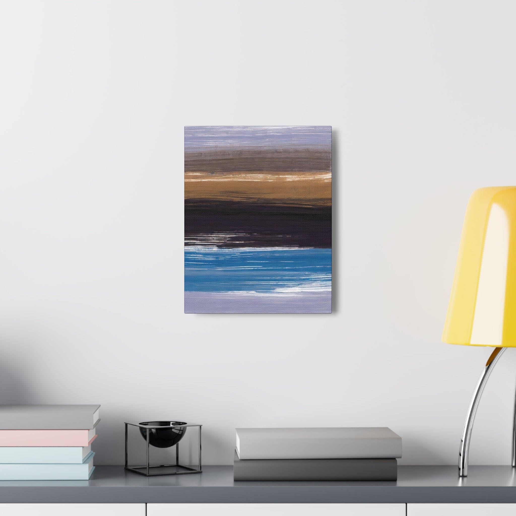 Wall Art Decor - Canvas Print Artwork - Rustic Purple Brown Design